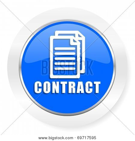 contract blue glossy web icon