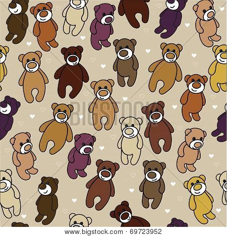 Seamless Background With Teddy Bears