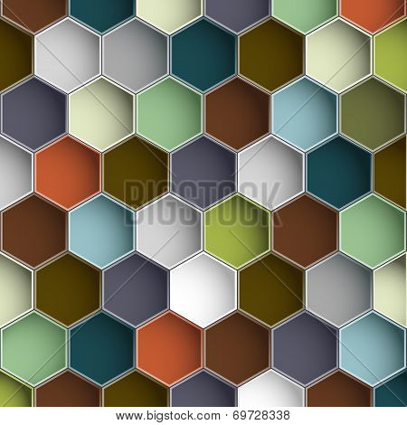 Background With Colorful Hexagons