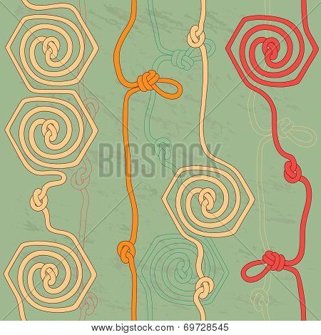 Background With Ropes And Knots