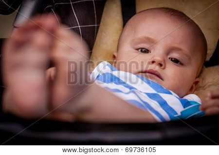Baby boy relaxing