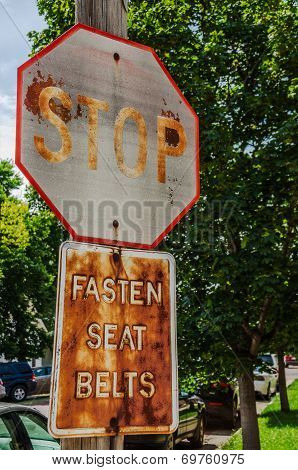 Grungy Stop Sign
