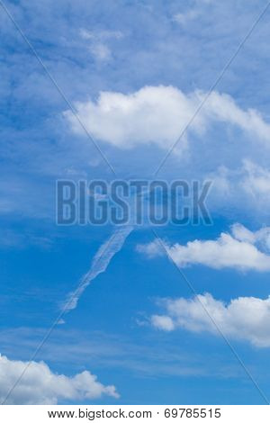 Clouds In The Blue Sky .