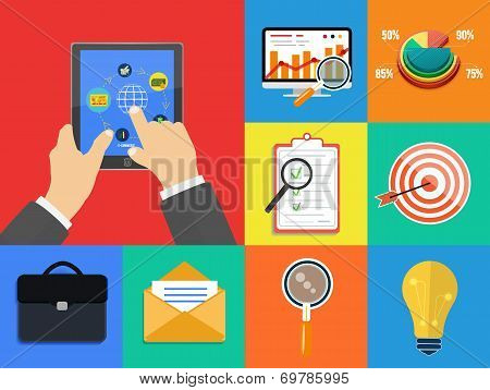 Set Of Various Financial Service Items