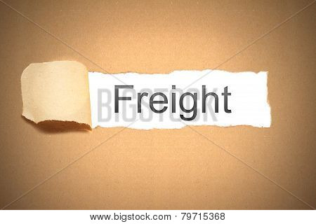 Brown Paper Torn To Reveal Freight