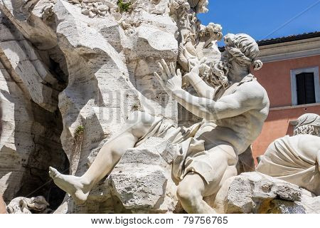 Fontana Dei Quattro Fiumi At Piazza Navona, Rome