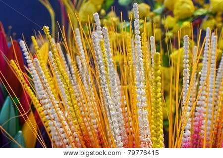 Spongewood Made Artificial Colored Flowers