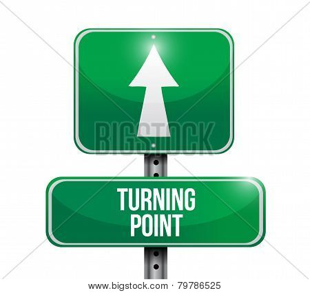 Turning Point Road Sign Illustration Design