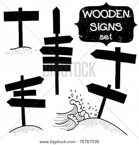 Wooden signs