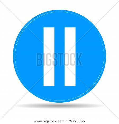 Pause  Flat Web Icon