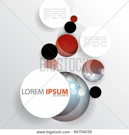 round overlapping framed defocused night lights bokeh background eps10 vector