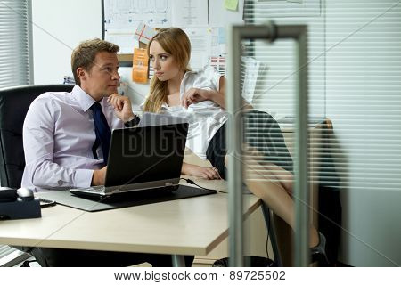 Office love affair concept
