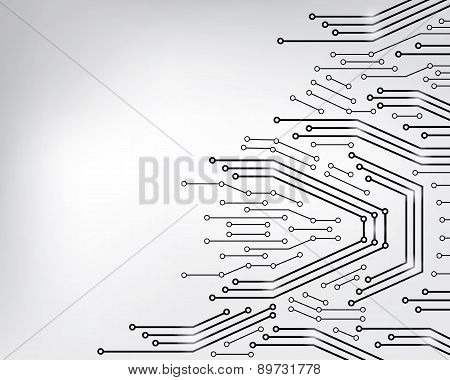 Virtual innovative technology, computer circuit board vector background