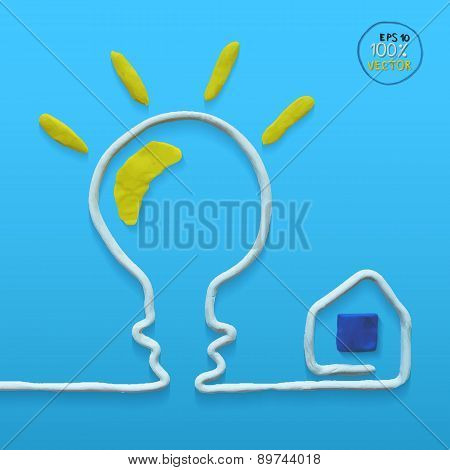 Light bulb concept template