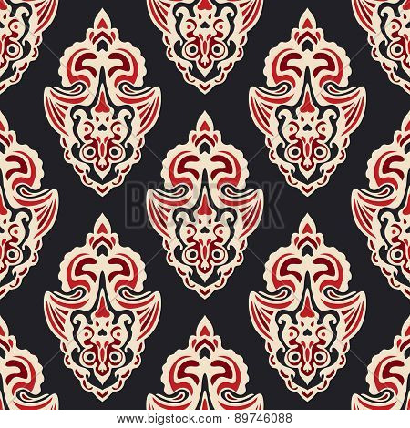 Damask vector pattern for fabric