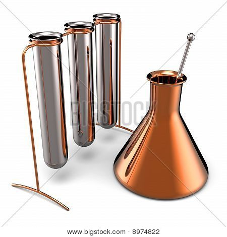 Metallische Reagenzgläser (Hi-res)