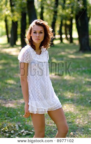 Woman Posing In The Park