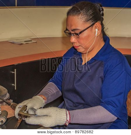 Pewter Worker At Royal Selangor