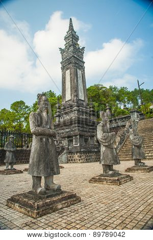 Tomb of Khai Dinh emperor in Hue, Vietnam.