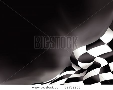 race flag waveing abstract background vector illustration