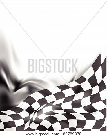 race flag waving background vector illustration background