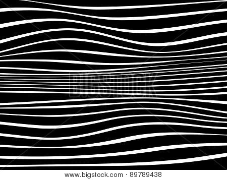black and white mobious wave stripe optical design