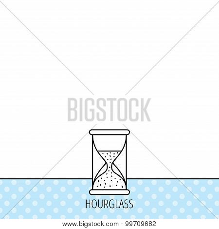 Hourglass icon. Sand time sign.