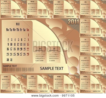 12 Pagine 2011 UE stile Calendar.eps
