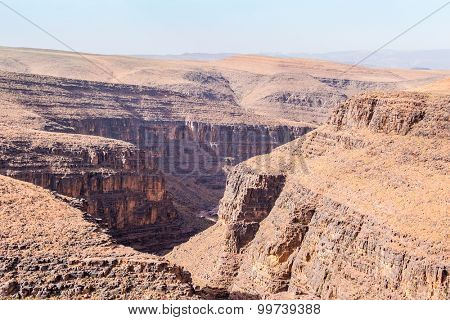 Morocco: Canyon in Jbel Saghro (or Djebel Sahrho) mountains