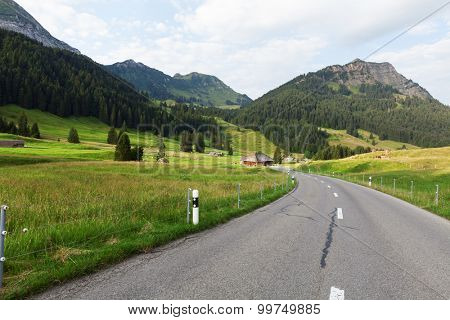 The road in the mountains