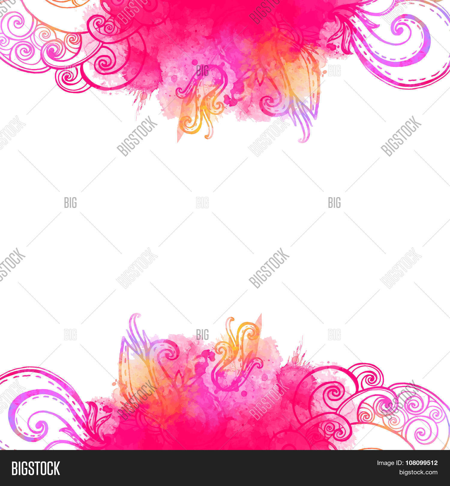 Pink Wave Frame Vector & Photo (Free Trial) | Bigstock