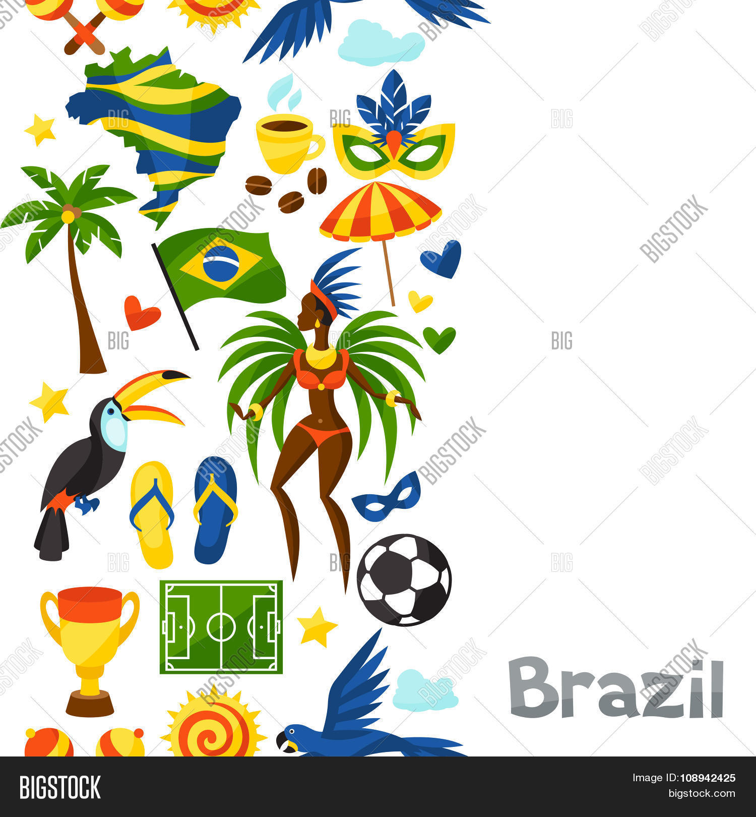 Brazil Seamless Vector & Photo (Free Trial) | Bigstock