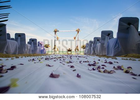 Outdoor Wedding Aisle At A Destination Wedding