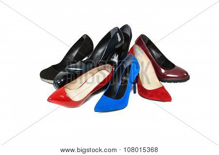 Shoes Over White Background