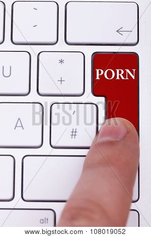Pressing The Red Porn Button On Keyboard