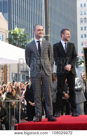 LOS ANGELES - NOV 12:  Daniel Radcliffe, Chris Hardwick at the Daniel Radcliffe Hollywood Walk of Fame Ceremony at the Hollywood Walk of Fame on November 12, 2015 in Los Angeles, CA