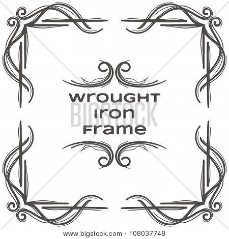 Wrought Iron Frame Eight