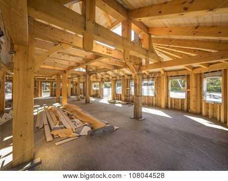 Post and beam interior construction