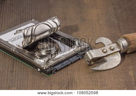 Opening Of The Hard Drive Can Opener