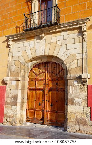 Leon Obispado facade in Plaza Regla square beside Cathedral at Castilla Spain