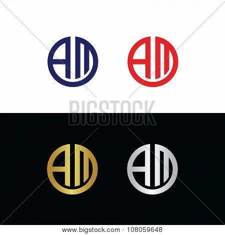 Initials with letter A and letter M