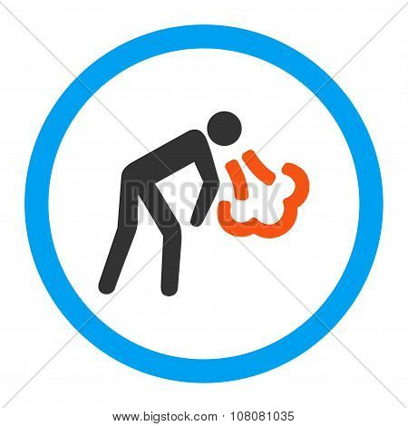 Cough Rounded Glyph Icon