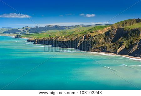 Green Hills And Sea Landscape