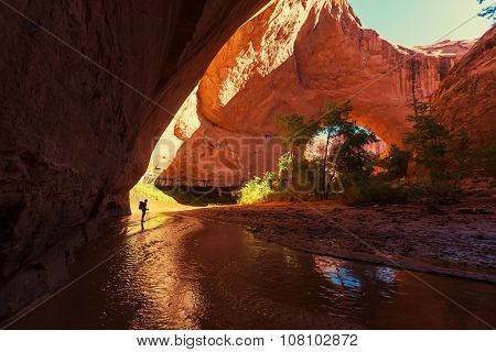 Jacob Hamblin Arch in Coyote Gulch, Grand Staircase-Escalante National Monument, Utah, United States