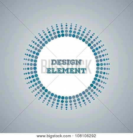 Abstract Halftone Dot Design Element Vector Circlee banner