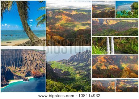 Kauai landscapes collage