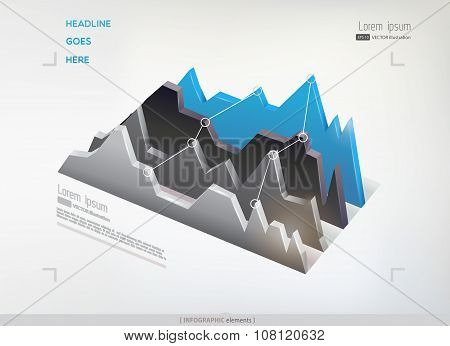 Abstract vector infographic element.