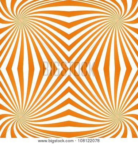 Orange quadrant spiral pattern background