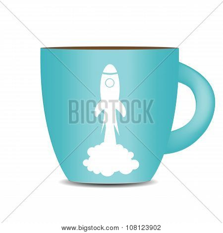 Black Coffee Background. Photo-Realistic Vector
