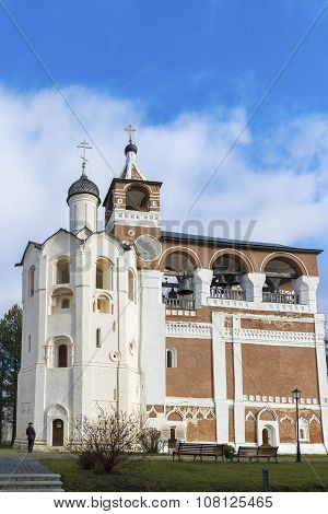 Suzdal, Russia -06.11.2015. Belfry Saviour Euthymius monastery was built in  16th century, the Golde